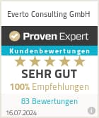 ProvenExpert: Sehr gut, 83 Bewertungen